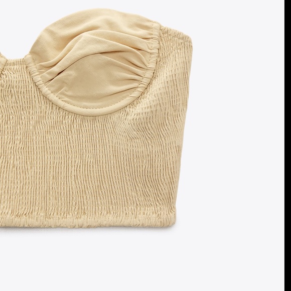 NWT Zara Linen Blend Crop Top - Picture 12 of 13